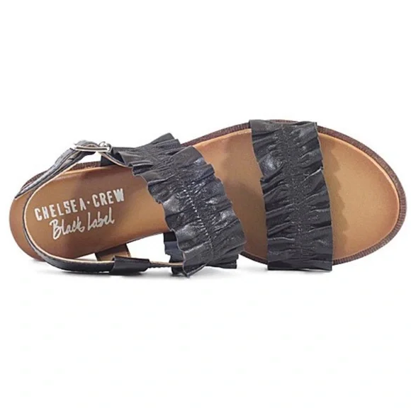 🖤 Chelsea Crew Leather Ruffled Sandal 🖤 - Picture 9 of 15